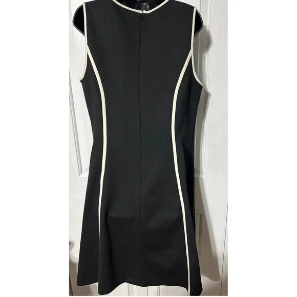 ann taylor black sheath dress Ann Taylor Black Flower Halter Neck Black Sheath Dress